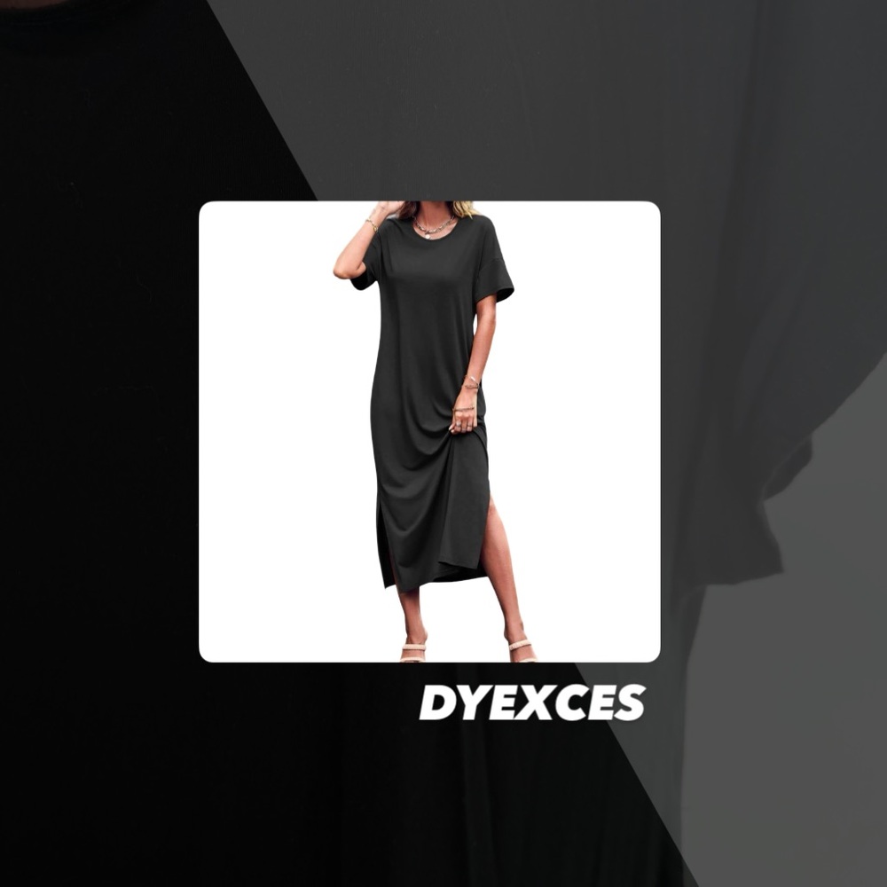 EUC Dyexces Short Sleeve Maxi Dress